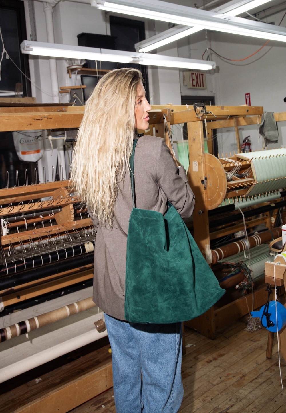 pietro-us.pro The Chelsea XL Serpentine Suede Tote