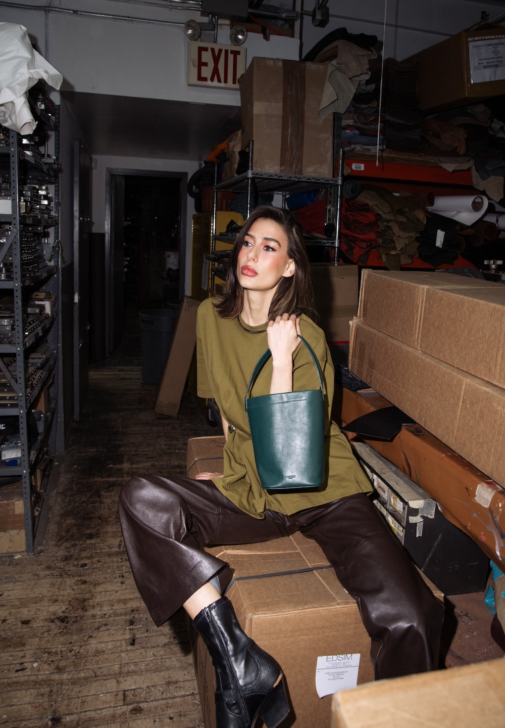 pietro-us.pro The Chelsea Mini Serpentine Leather Bucket Bag
