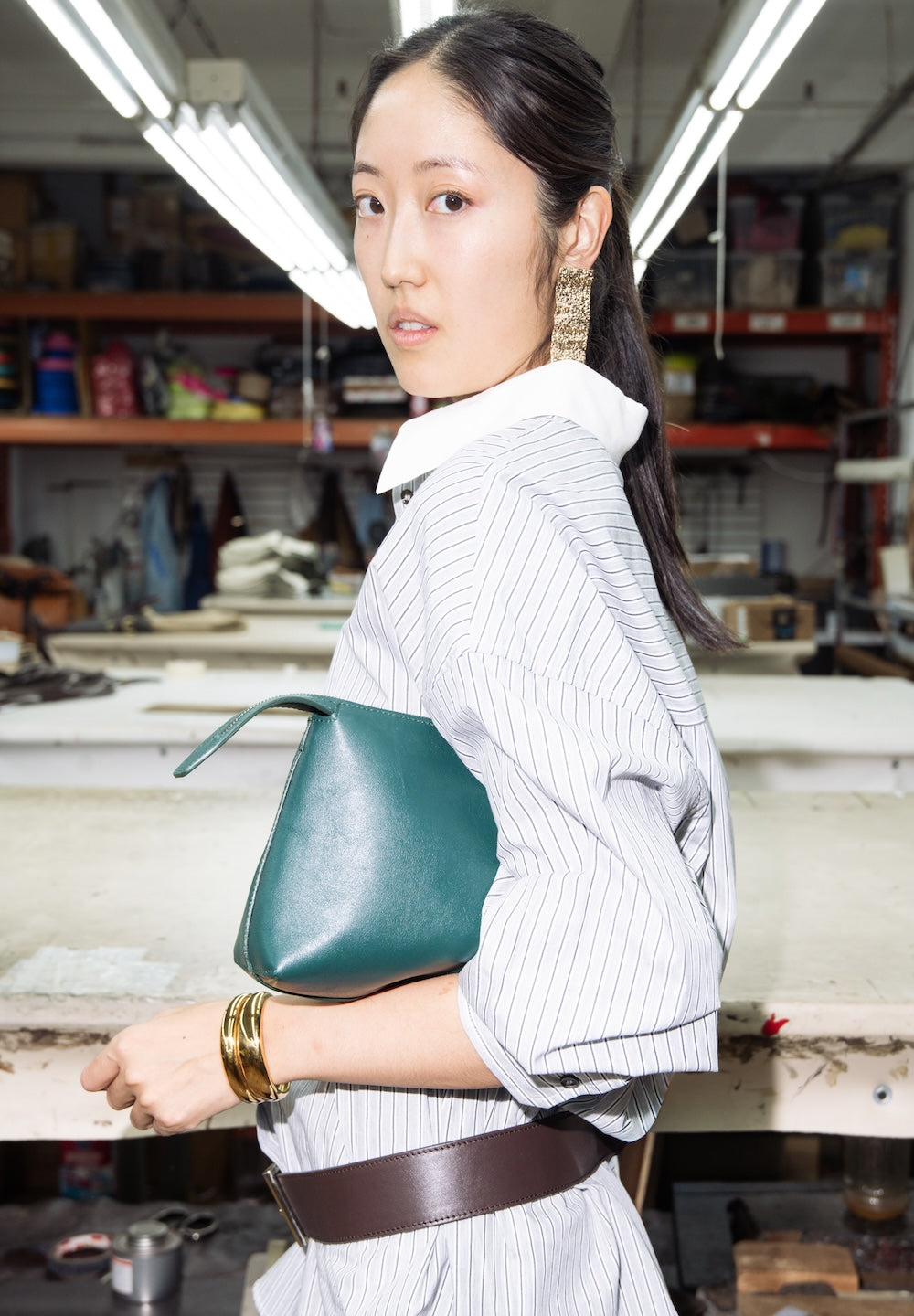 pietro-us.pro The Hudson Clutch Serpentine Leather Bag