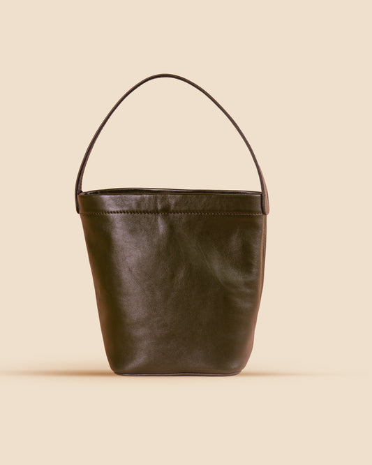 pietro-us.pro The Chelsea Mini Olive Leather Bucket Bag