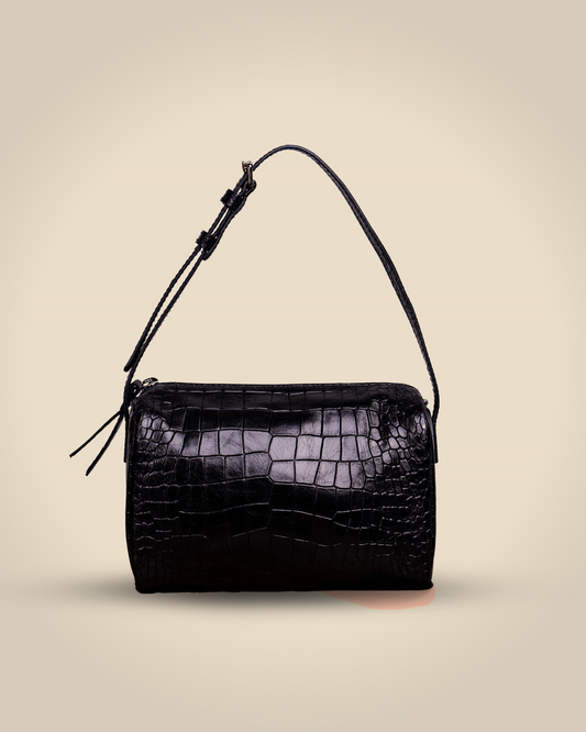 pietro-us.pro The Lafayette Croco Italian Mini Barrel Bag