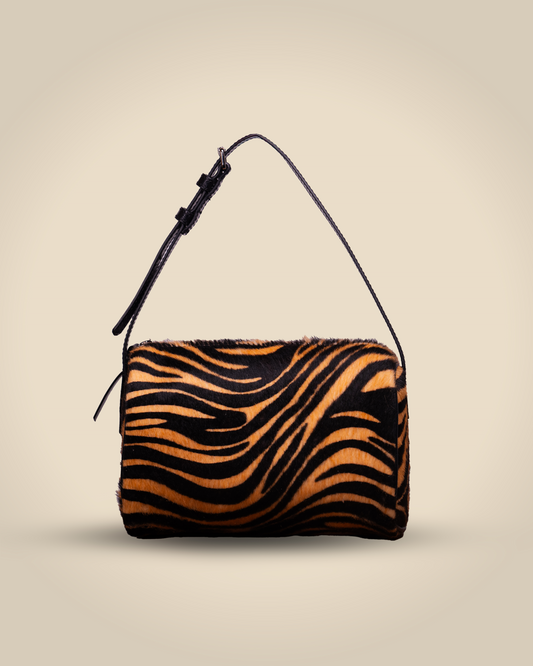 pietro-us.pro The Lafayette Zebra Hair Calf Mini Barrel Bag