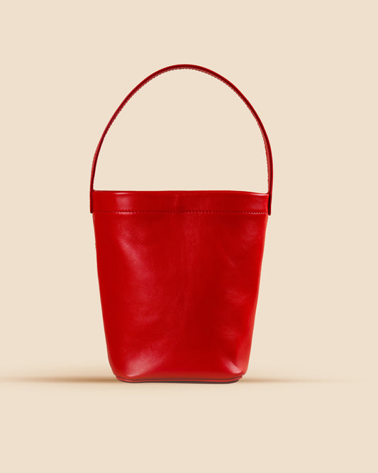 pietro-us.pro The Chelsea Mini Scarlet Leather Bucket Bag