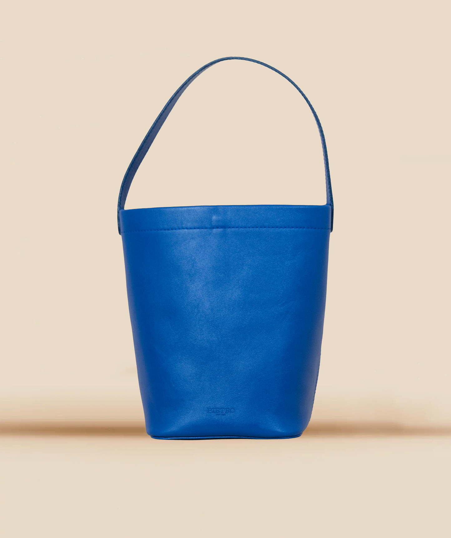 pietro-us.pro The Chelsea Mini Cobalt Leather Bucket Bag