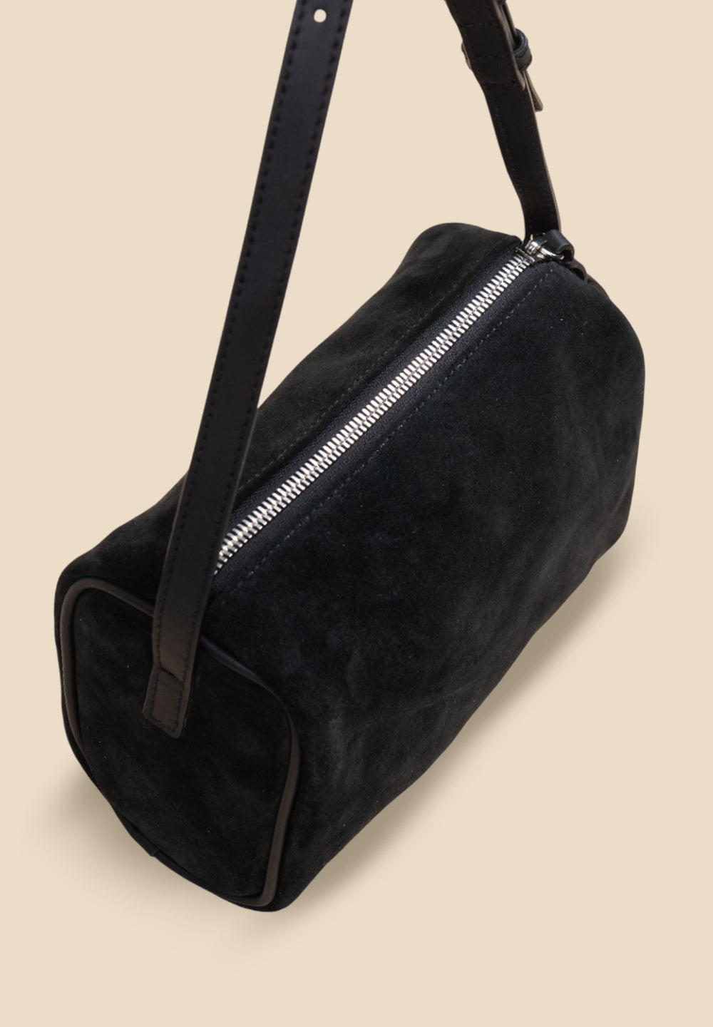 pietro-us.pro The Lafayette Midnight Suede Mini Barrel Bag