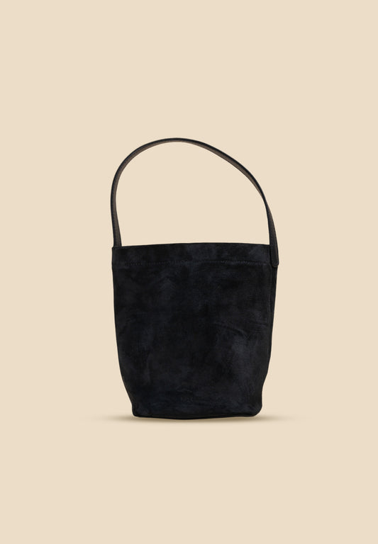 pietro-us.pro The Chelsea Mini Midnight Suede Bucket Bag