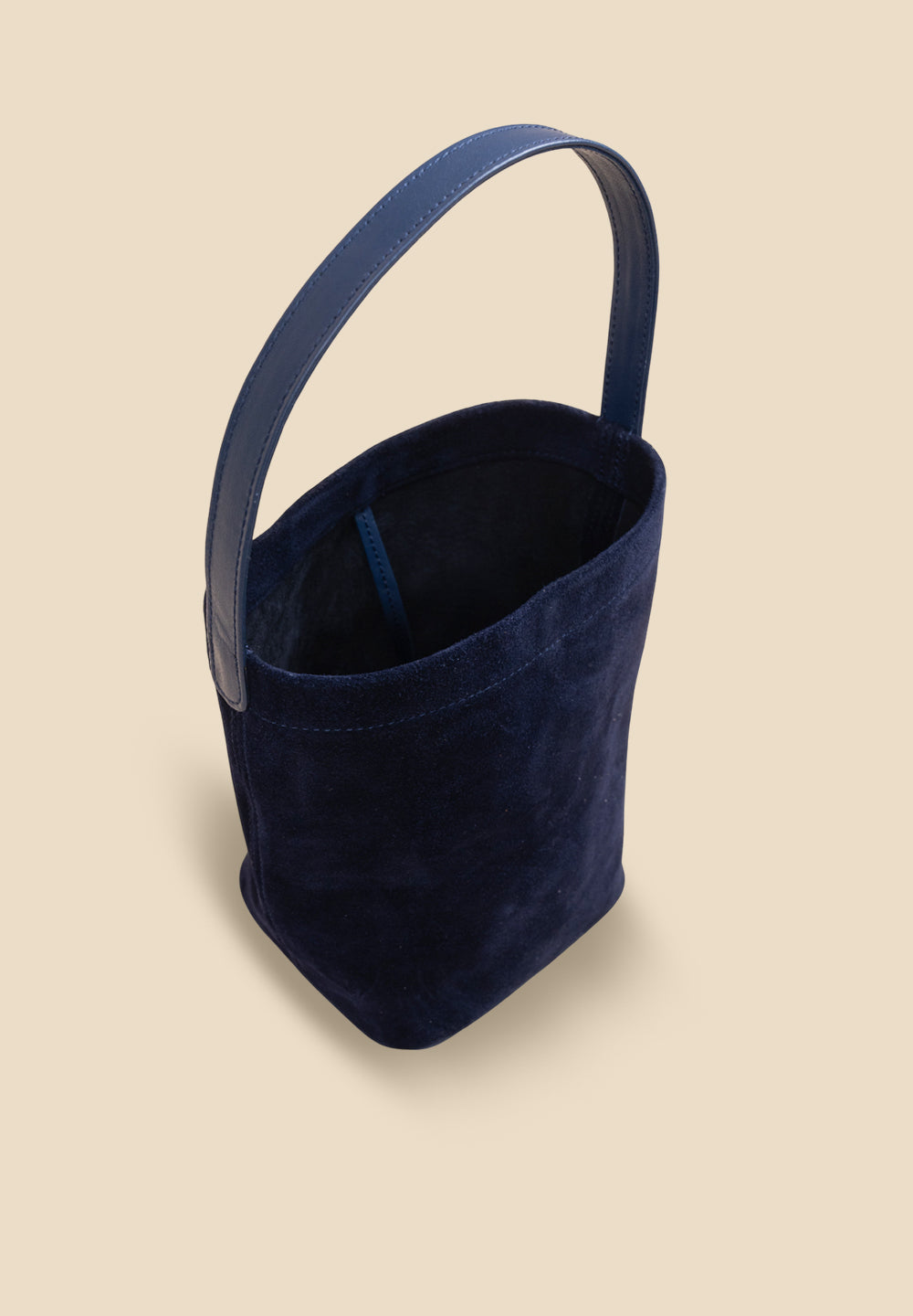 pietro-us.pro The Chelsea Mini Navy Suede Bucket Bag