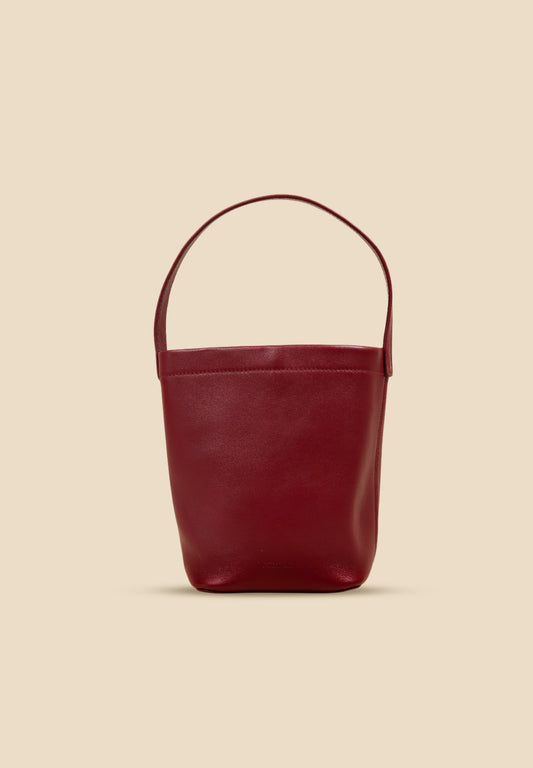 pietro-us.pro The Chelsea Mini Ruby Leather Bucket Bag