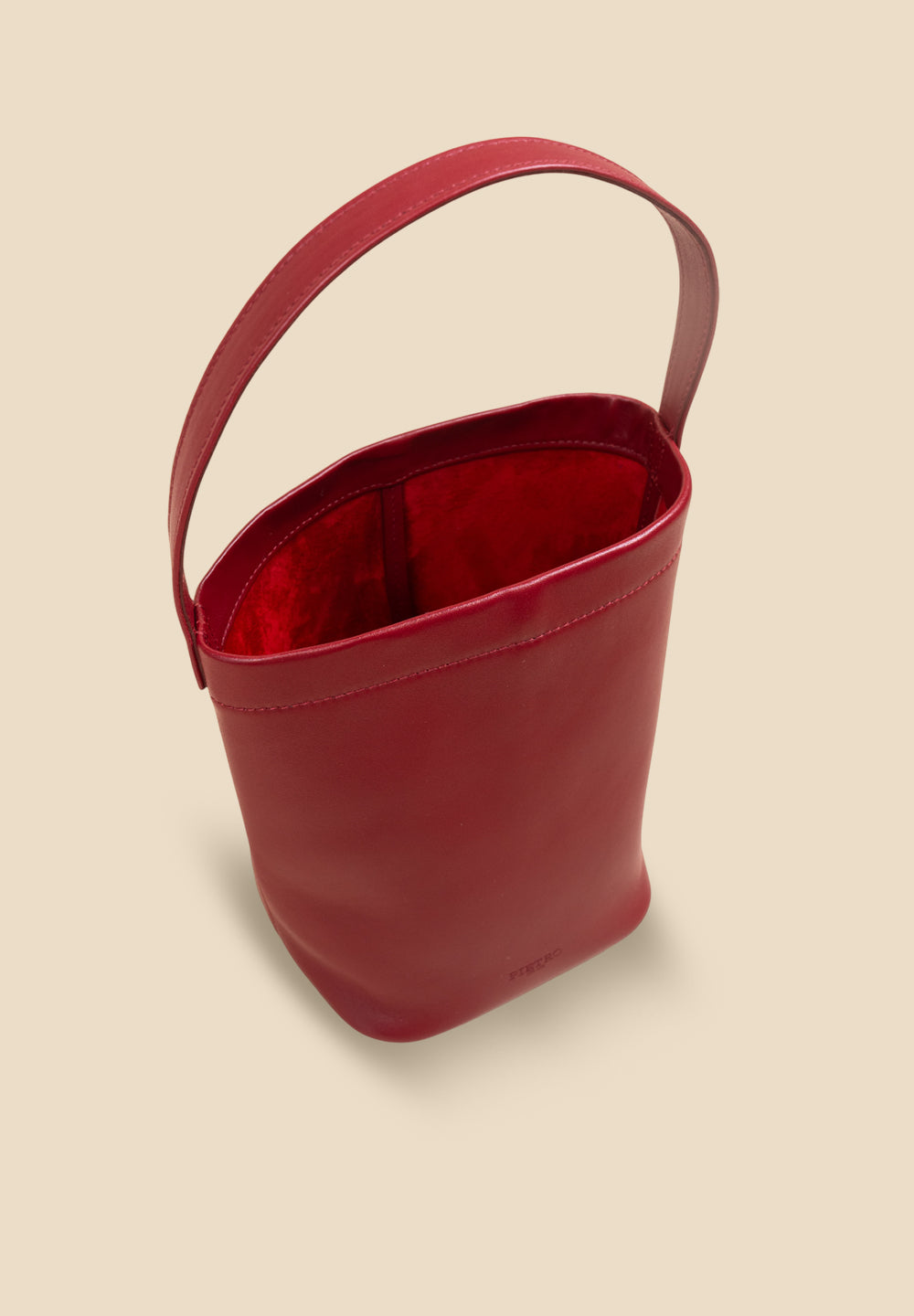 pietro-us.pro The Chelsea Mini Ruby Leather Bucket Bag