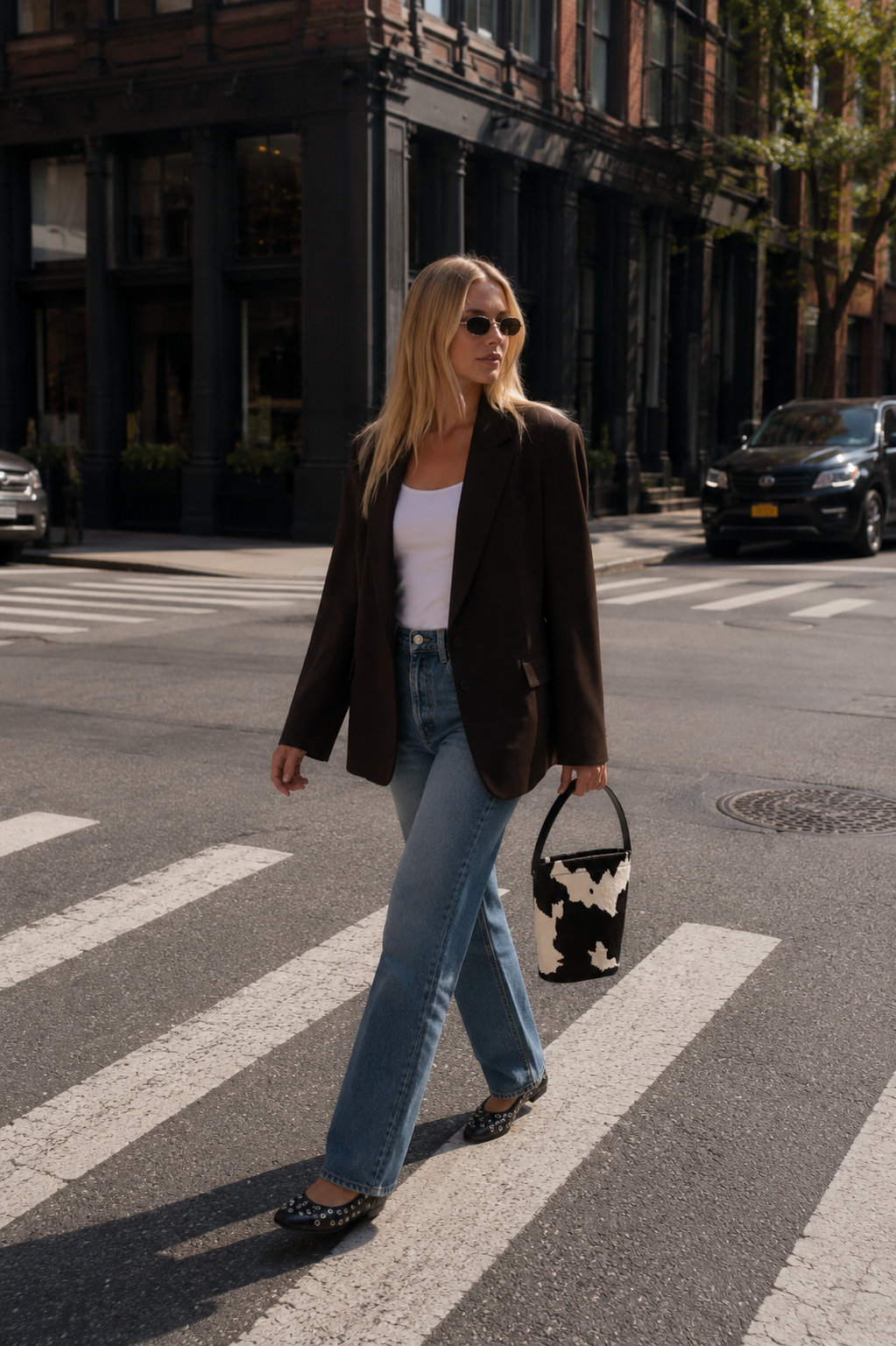 The Chelsea Mini - Rodeo Cow Hair Calf Bucket Bag