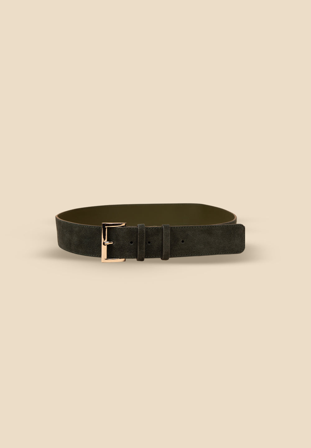 pietro-us.pro The Reade Belt Olive Suede Leather Belt