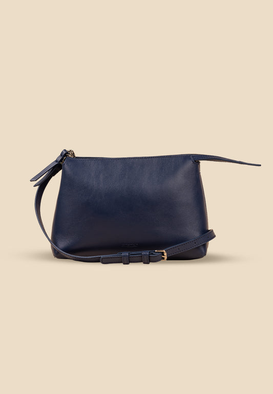 pietro-us.pro The Hudson Clutch Navy Leather Bag