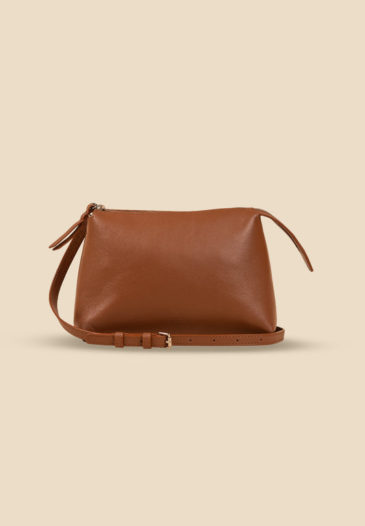pietro-us.pro The Hudson Clutch Cognac Leather Bag
