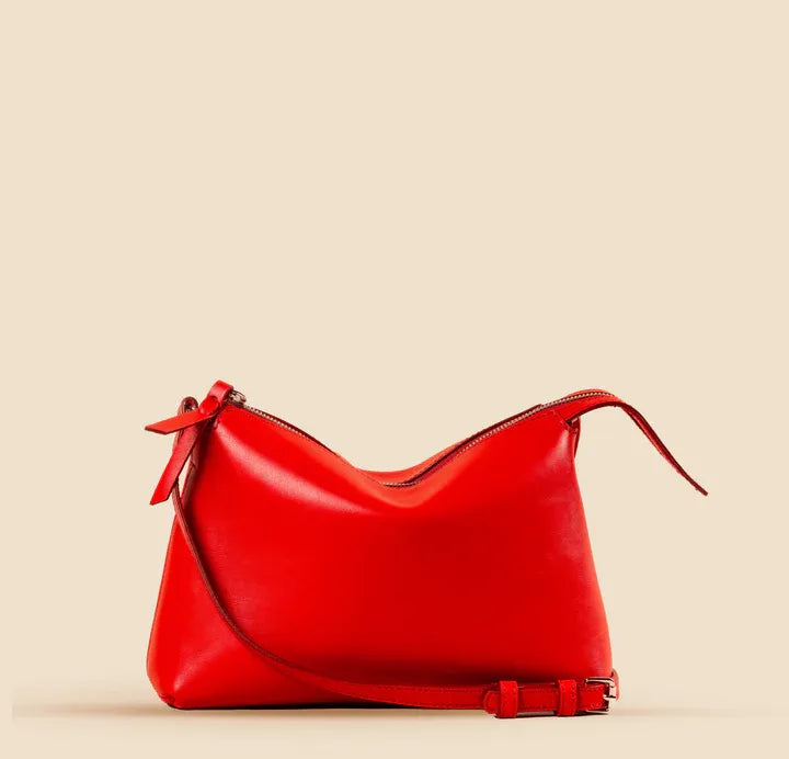 pietro-us.pro The Hudson Clutch Scarlet Leather Bag