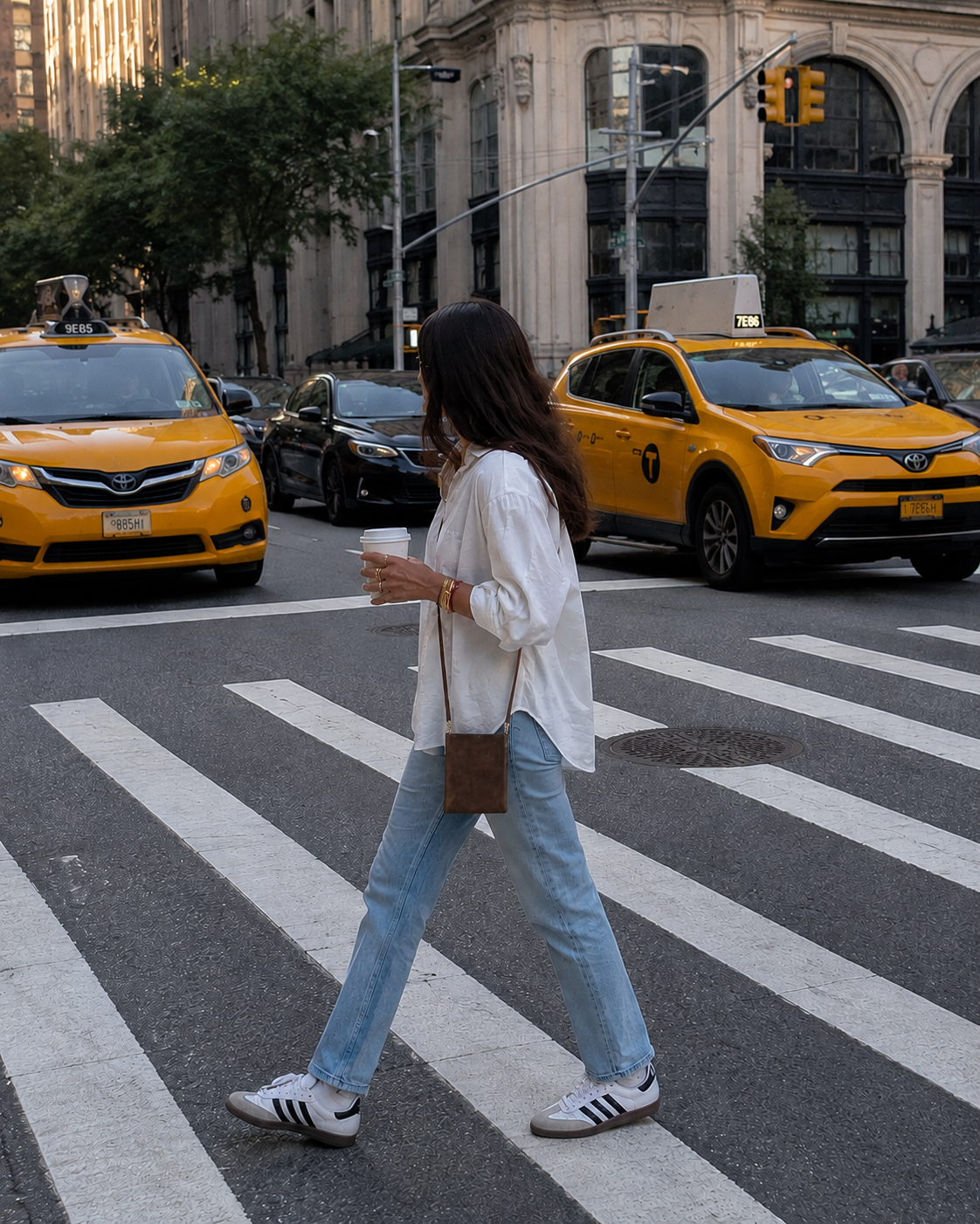 The York - Cognac Suede Crossbody Bag